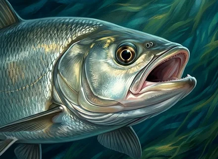 Bolen (Aspius aspius) u napadu na jato uklija pri površini vode